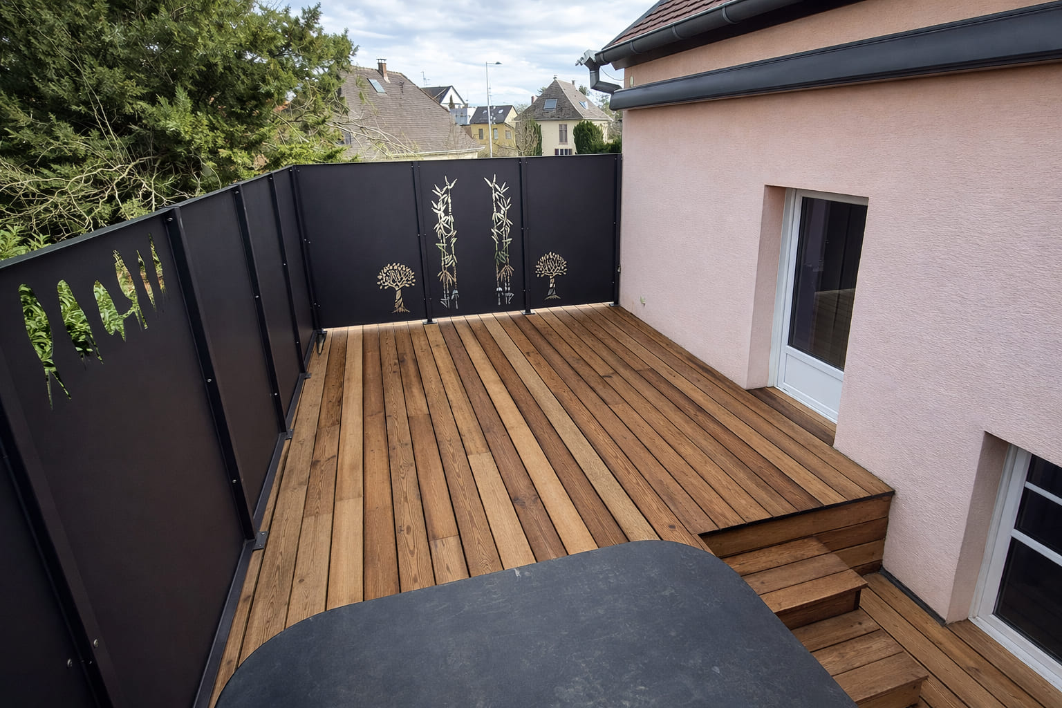 CLAUSTRAT_62_COLMAR_HAUT RHIN_ALSACE | Metallerie Schuhpaint Claustras sur-mesure : poteaux métal, remplissage bois, alu ou verre Wintzenheim 12
