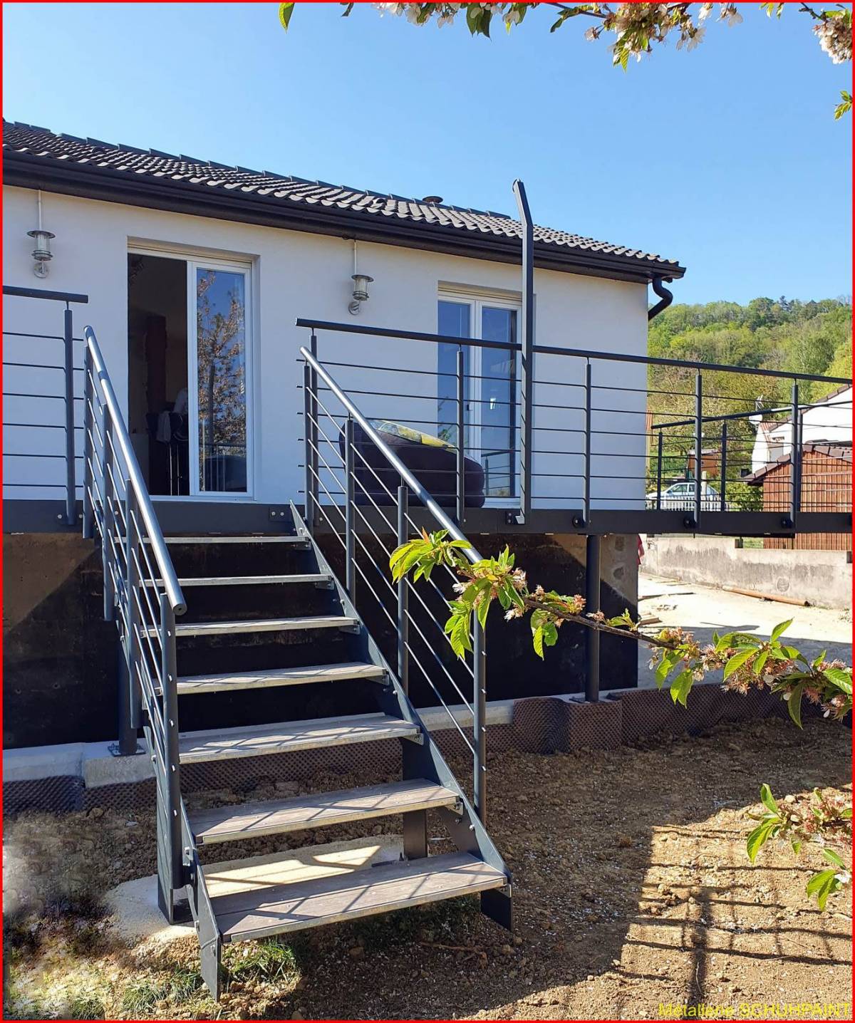 TERRASSE SUR PILOTIS 334 | Metallerie Schuhpaint Terrasse sur pilotis 2016/2020 Sélestat 67