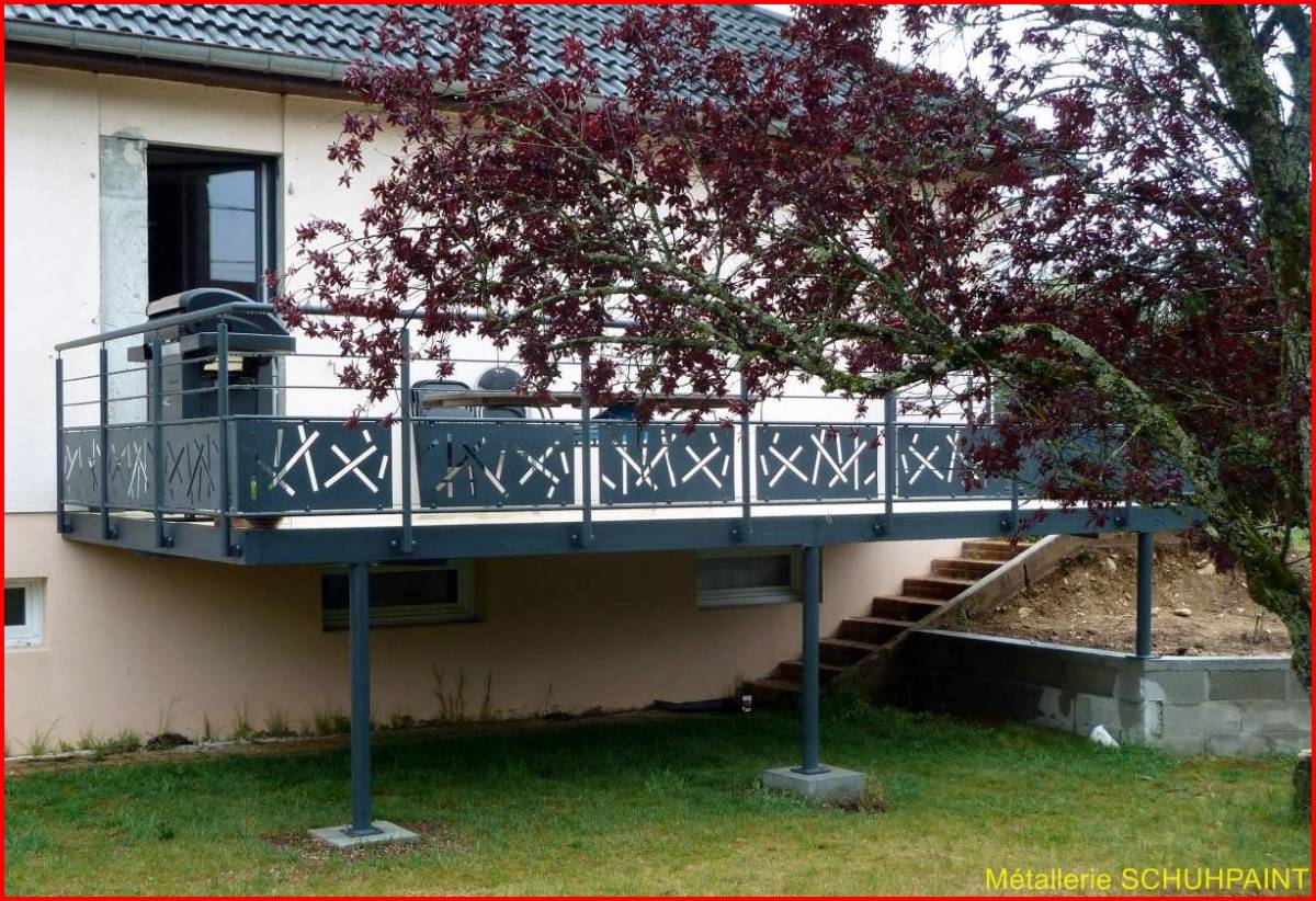 TERRASSE SUR PILOTIS 338 | Metallerie Schuhpaint Terrasse sur pilotis 2016/2020 Ingersheim 57