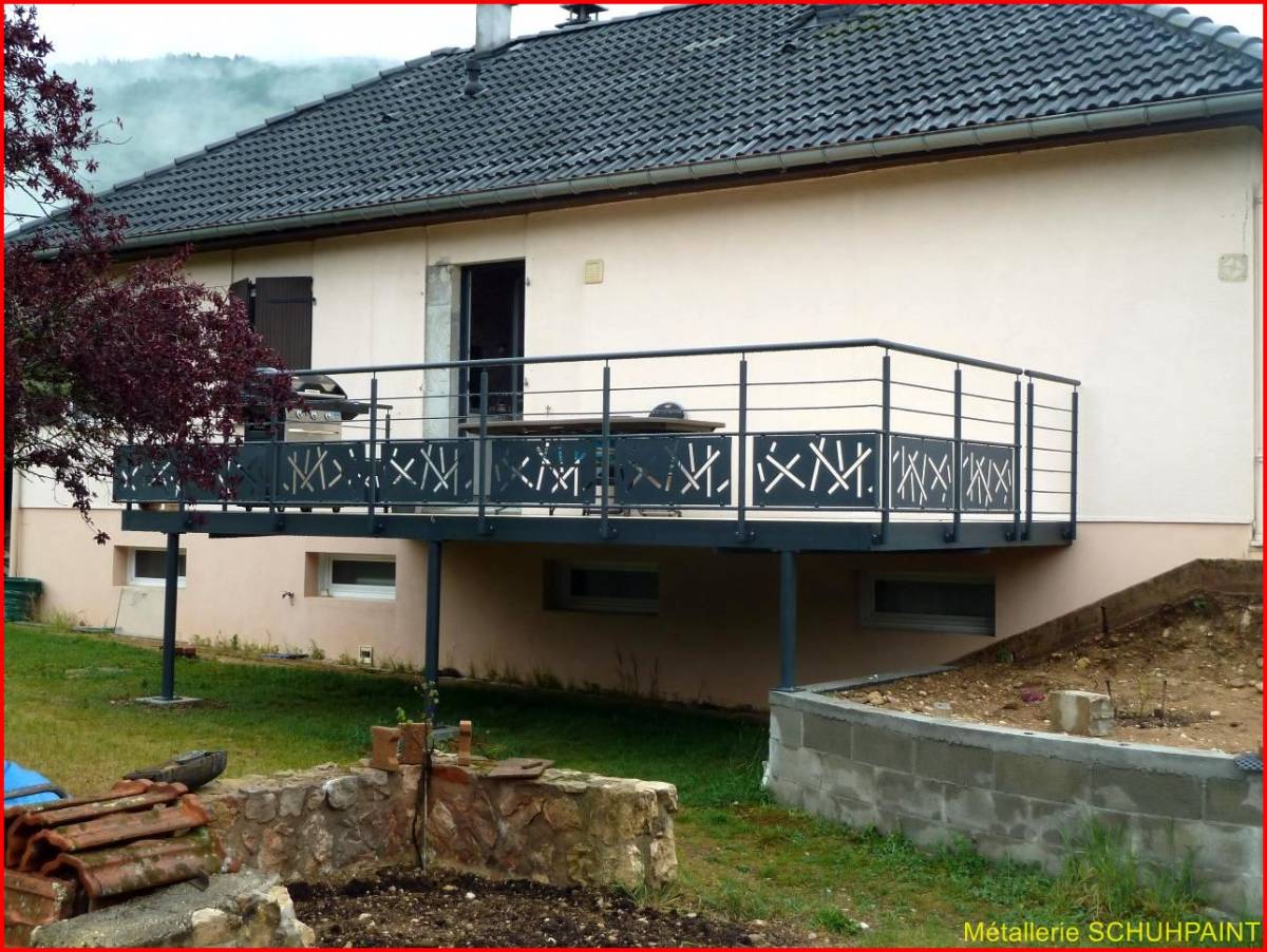 TERRASSE SUR PILOTIS 339 | Metallerie Schuhpaint Terrasse sur pilotis 2016/2020 Colmar 58