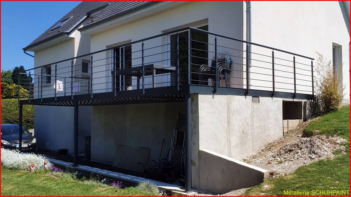 TERRASSE SUR PILOTIS 346 | Metallerie Schuhpaint Terrasse sur pilotis 2016/2020 Barr 39