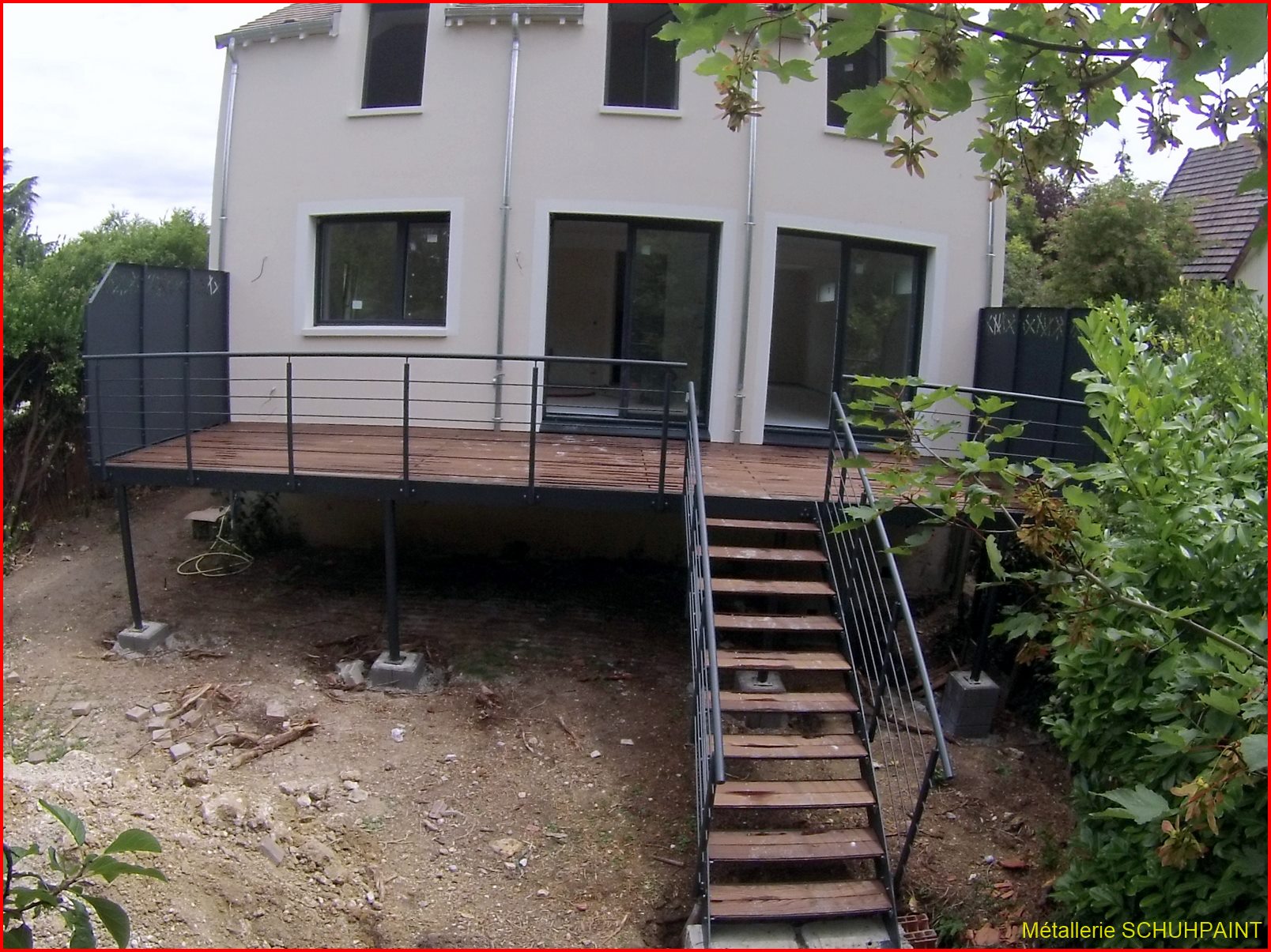 TERRASSE SUR PILOTIS 388 | Metallerie Schuhpaint Terrasse sur pilotis 2016/2020 Munster 14