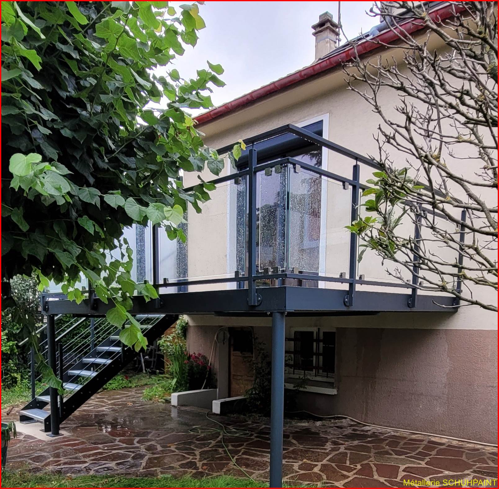 TERRASSE_SUR_PILOTIS_550 SARTROUVILLE_YVELINES | Metallerie Schuhpaint Terrasse sur pilotis 2021 Ribeauville 48