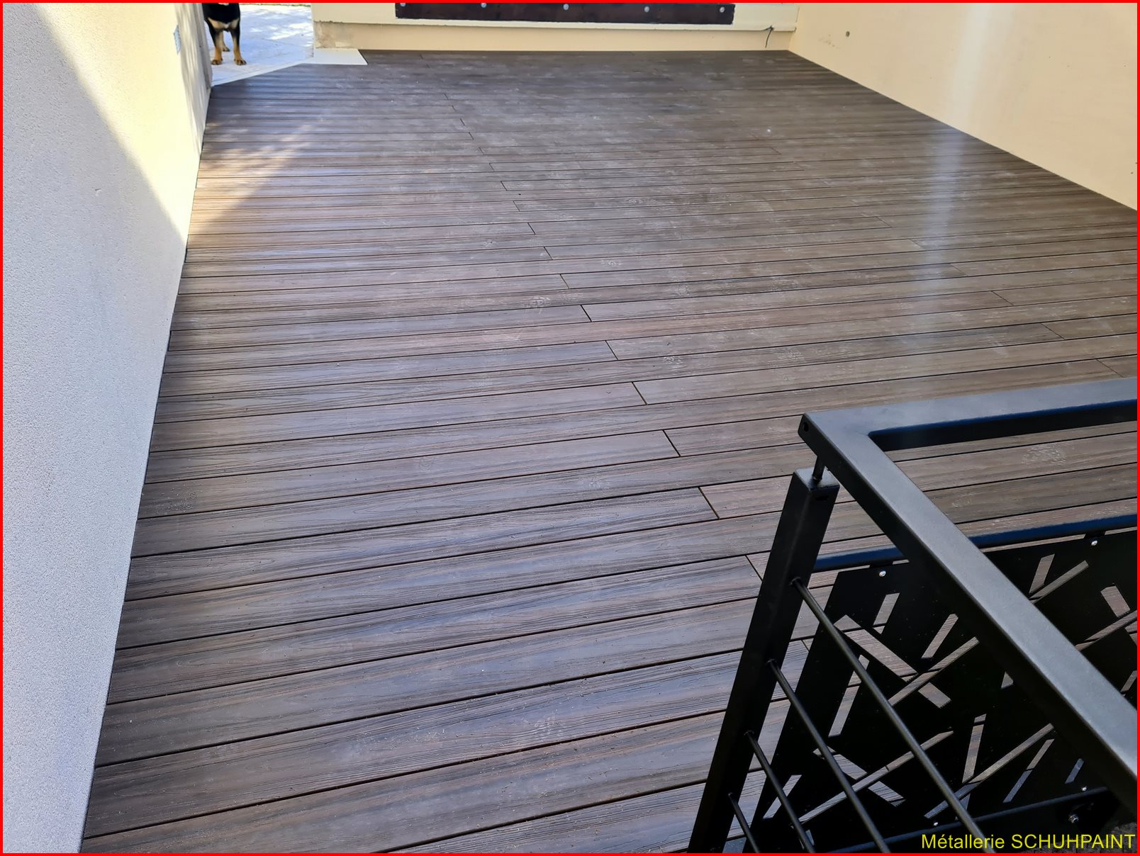 TERRASSE_SUR_PILOTIS_GRIGNY_ESSONNE_ÎLE DE FRANCE. 508 | Metallerie Schuhpaint Terrasse sur pilotis 2021 Barr 95