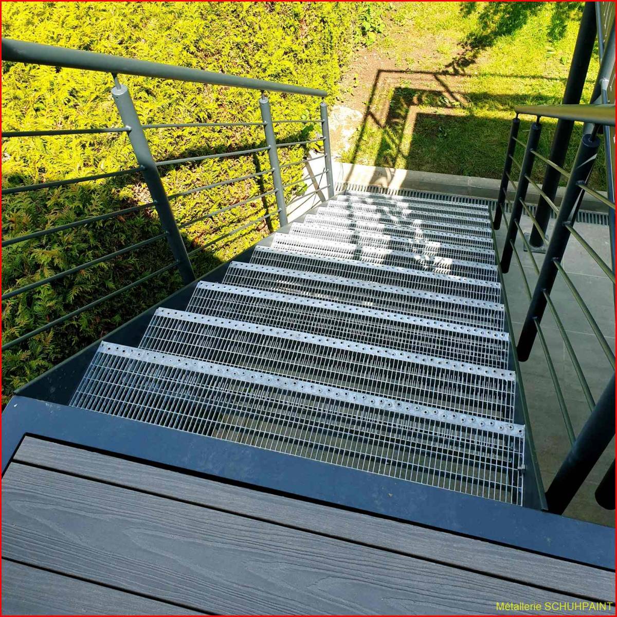 Escalier extérieur galvanisé Sélestat 190