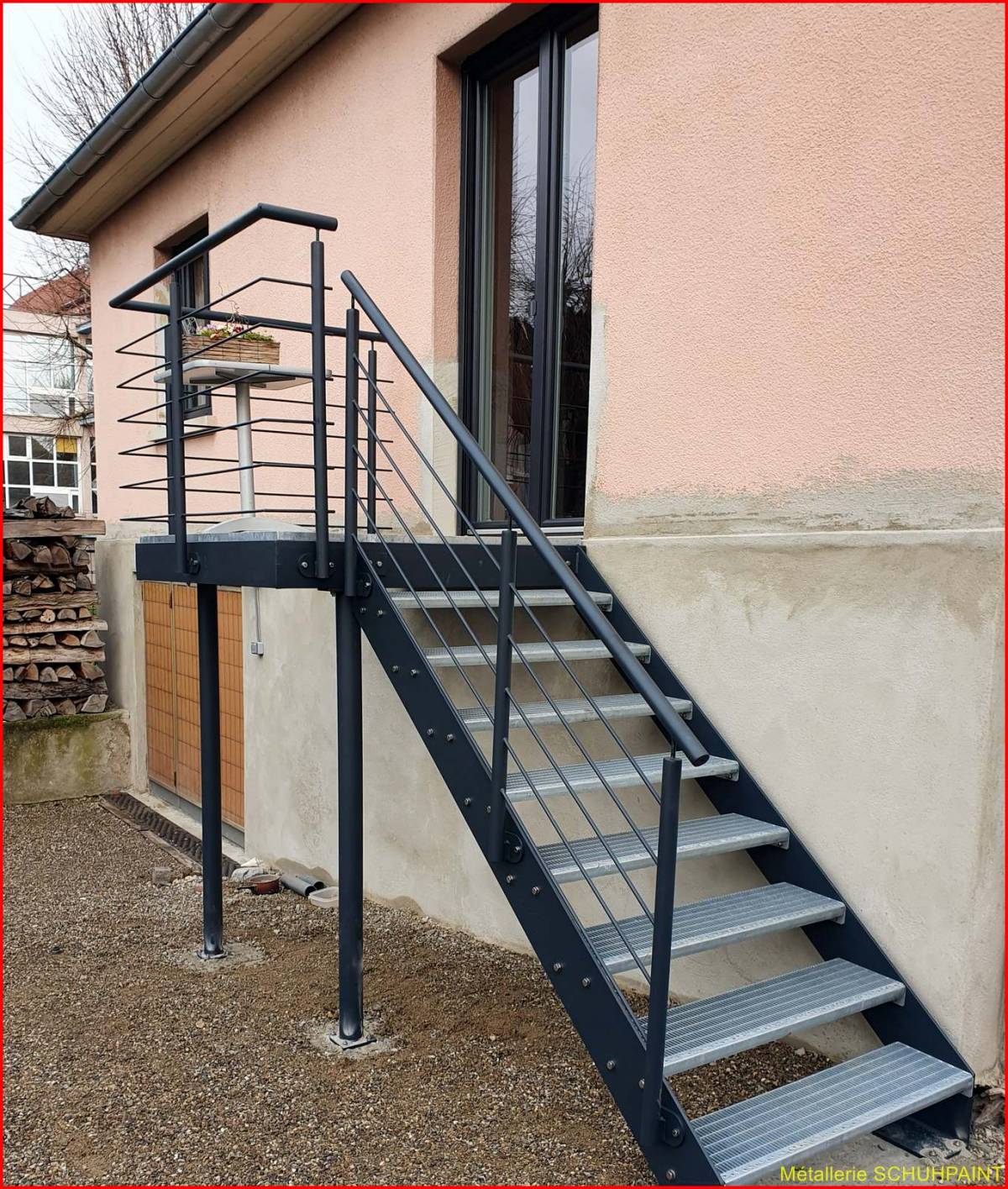 Escalier extérieur galvanisé Barr 163