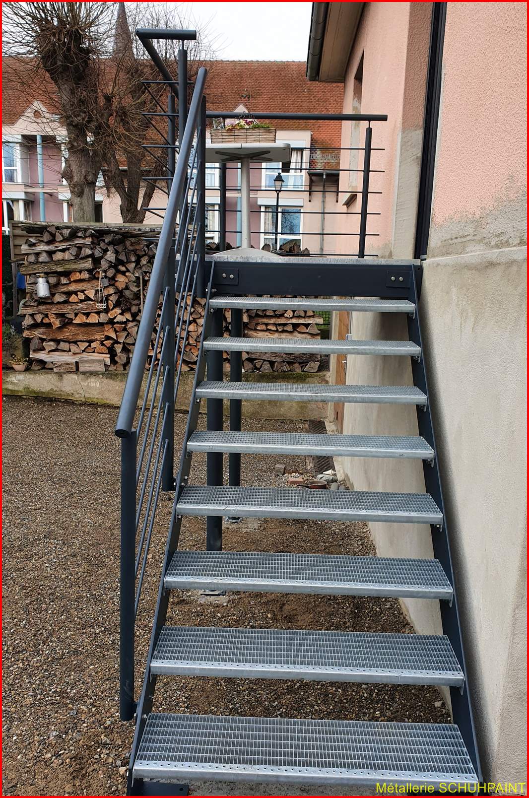 Escalier extérieur galvanisé Obernai 164