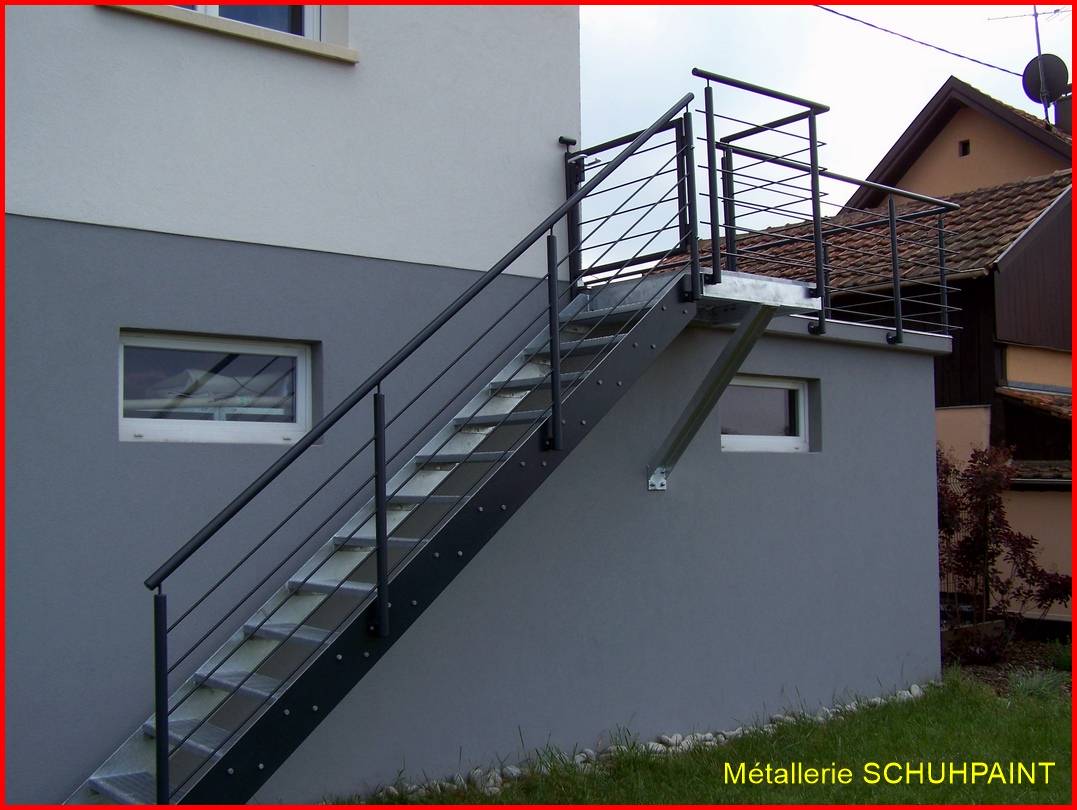 Escalier extérieur galvanisé Sélestat 262