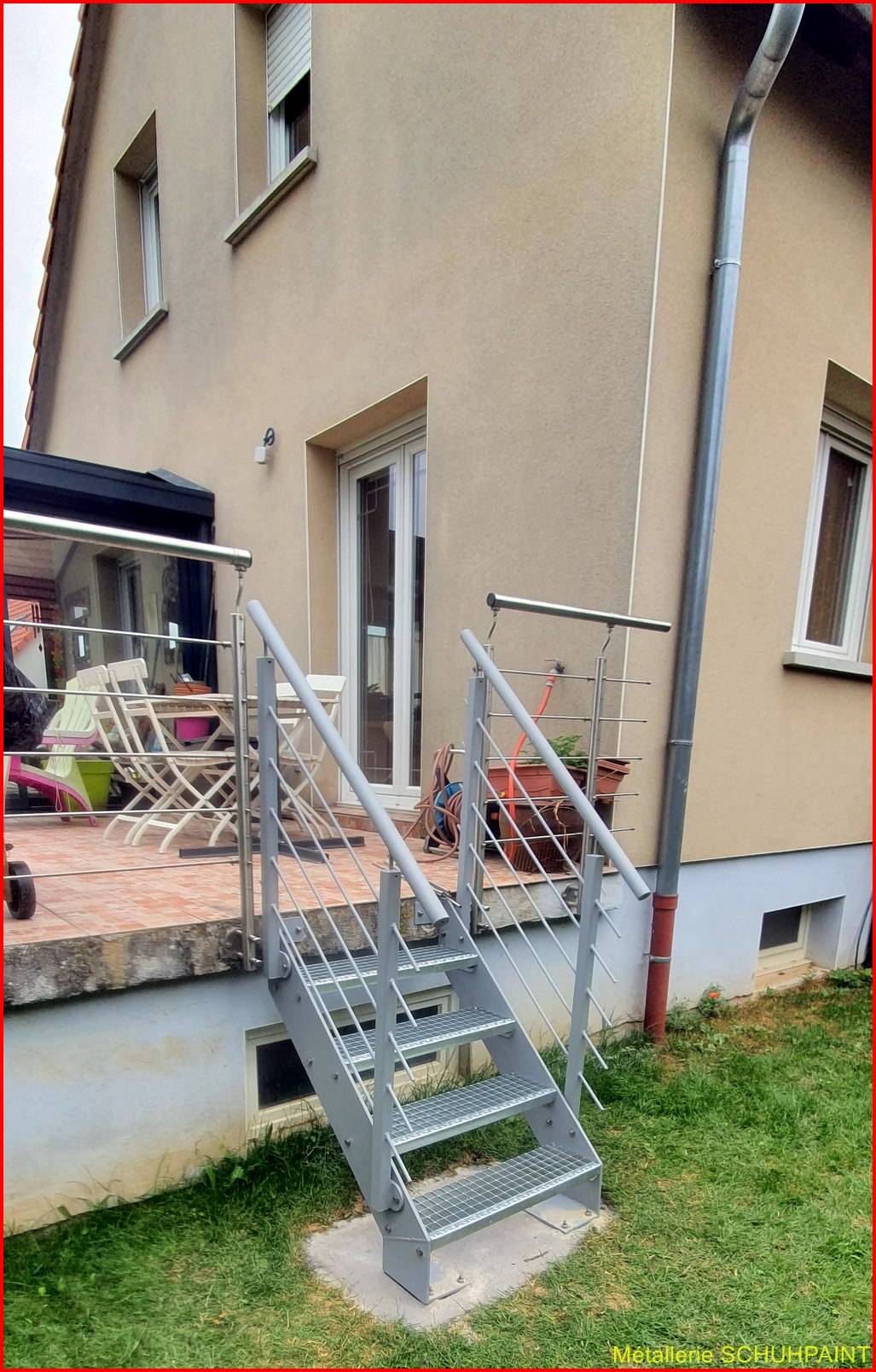 Escalier extérieur galvanisé Erstein 168