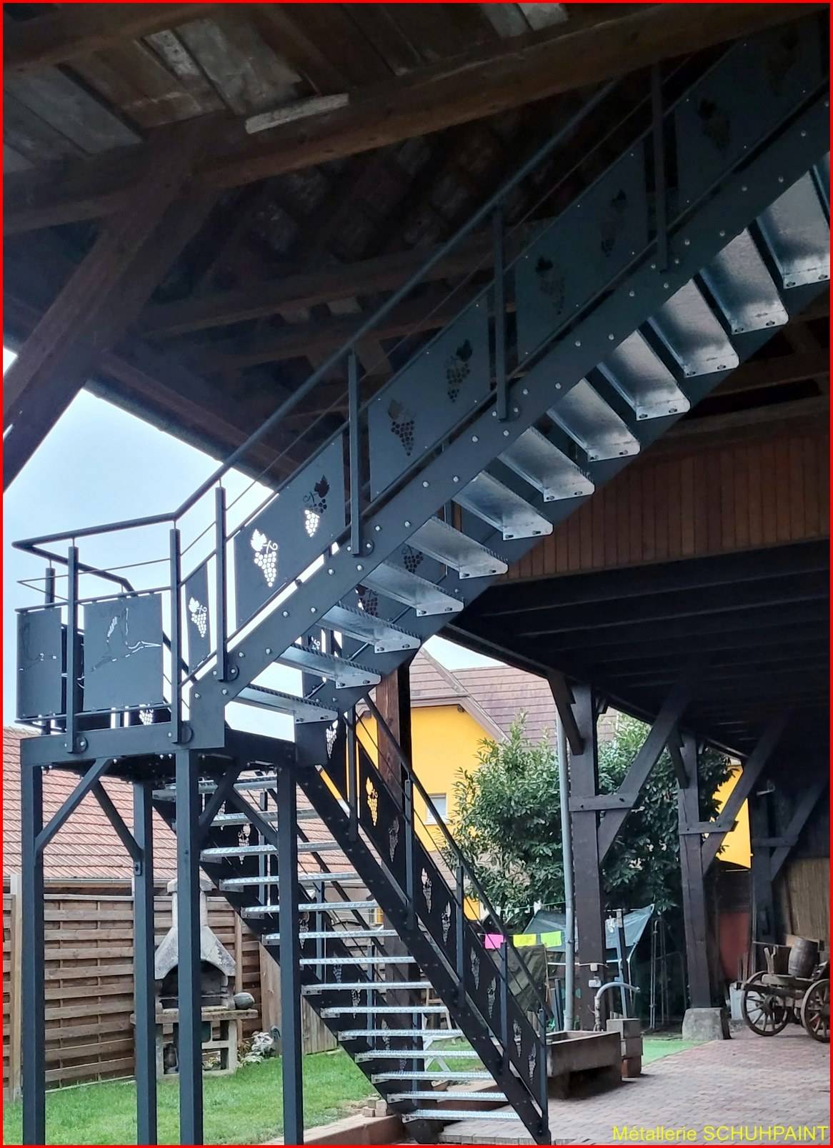Escalier extérieur galvanisé Obernai 92