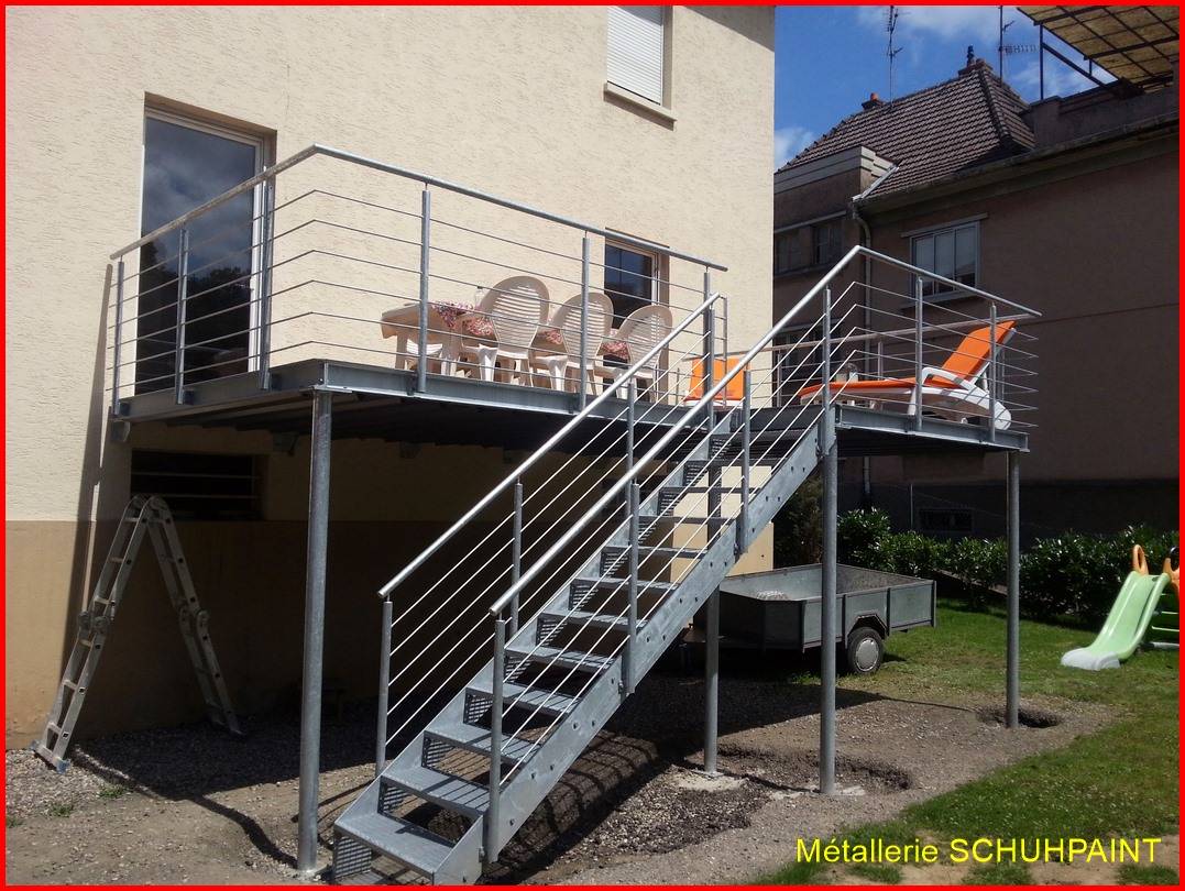 Escalier extérieur galvanisé Erstein 252