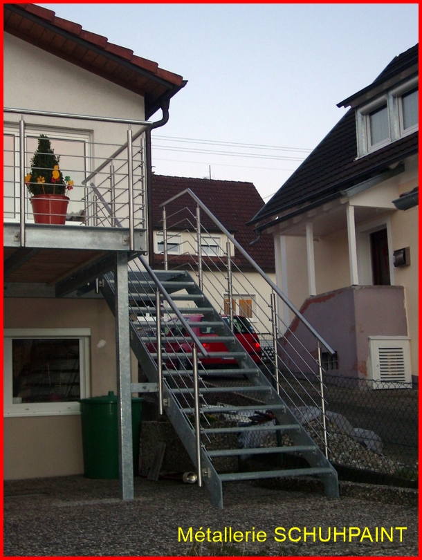 Escalier extérieur galvanisé Horbourg-Wihr 270