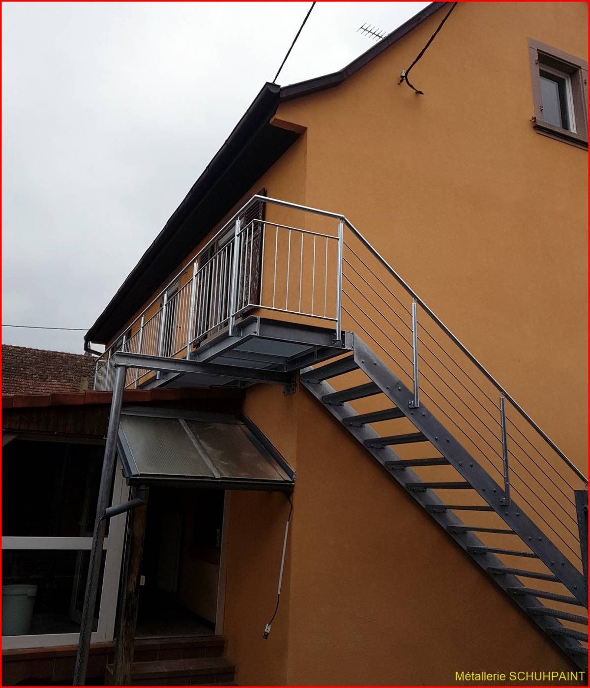 Escalier extérieur galvanisé Sélestat 214