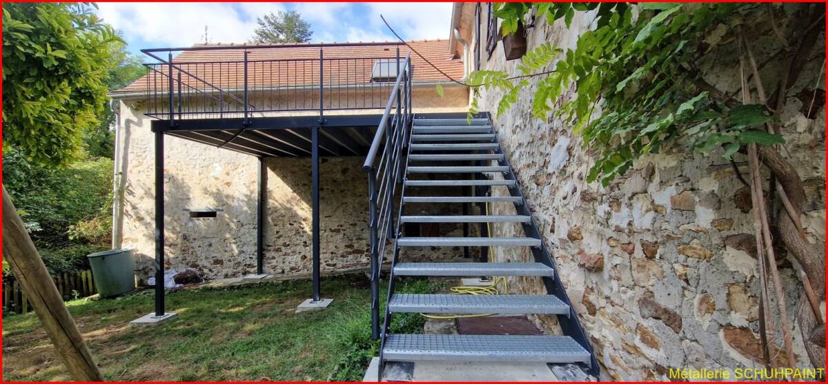 Escalier extérieur galvanisé Sélestat 70