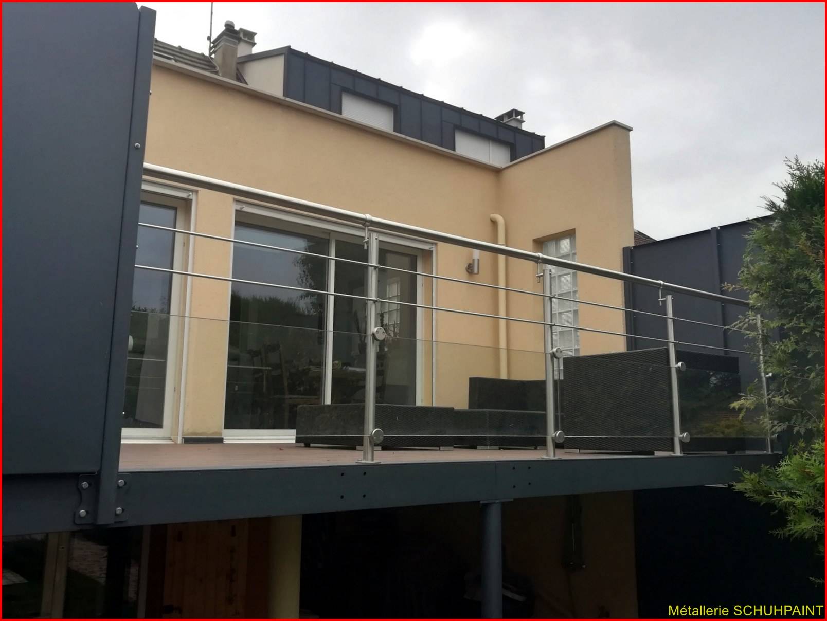 TERRASSE SUR PILOTIS 434AGRANDISSEMENT CARRIERES SUR SEINE 7016 | Metallerie Schuhpaint NOS TERRASSES SUR PILOTIS À CARRIÈRES-SUR-SEINE Sélestat 0