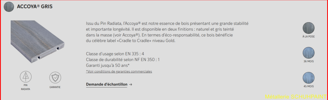 Revêtement terrasse métallique Sélestat 60