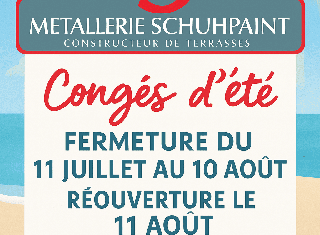 Fermeture estivale – Faites une pause pendant que votre terrasse sur pilotis se prépare Ribeauville