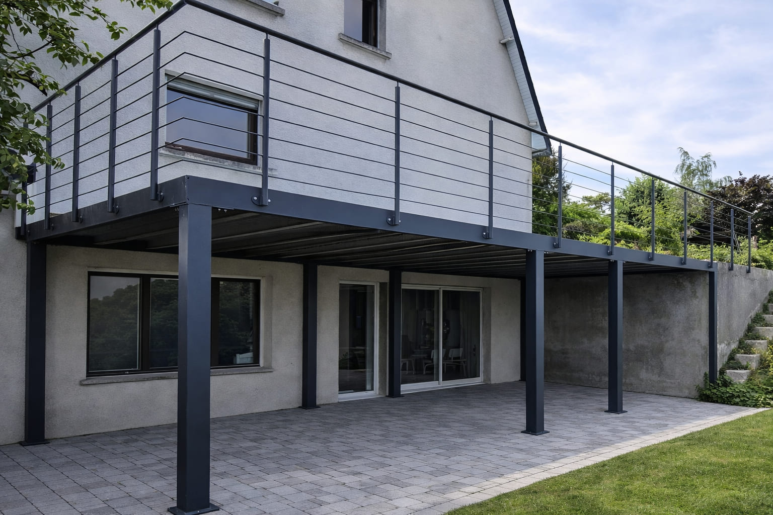 TERRASSE SUR PILOTIS_1346_LOUVECIENNES_YVELINES_ILE DE FRANCE | Metallerie Schuhpaint Terrasse sur pilotis 2026 (1) Munster 19