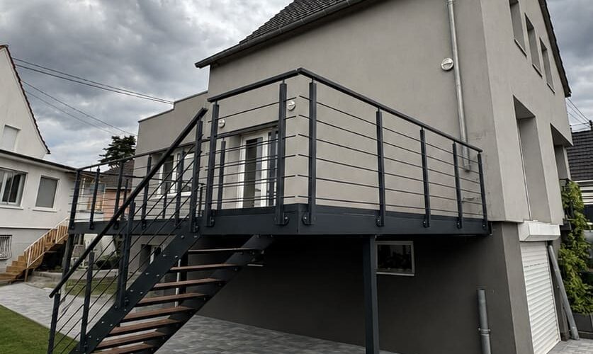 TERRASSE SUR PILOTIS_1363_LA WANTZENAU_BAS RHIN_ALSACE 837X500 | Metallerie Schuhpaint Sarl Métallerie Schuhpaint : un parc machine performant et un bureau d’étude interne pour vos projets ! Sélestat 0