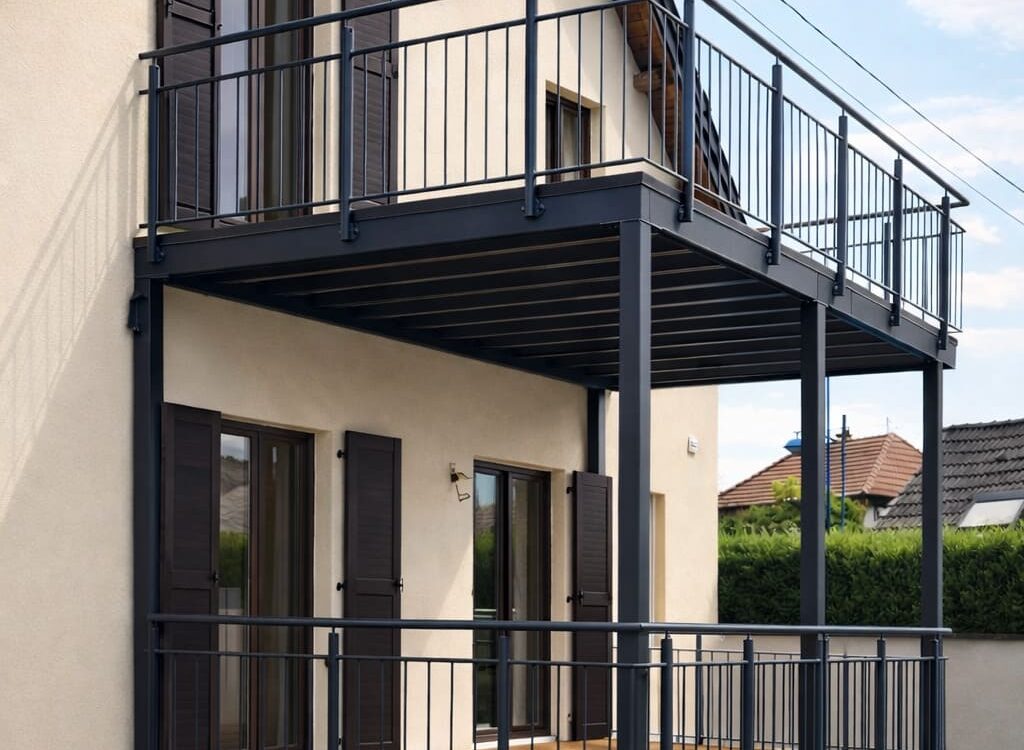 Deux terrasses pour s&eacute;curiser et valoriser un logement locatif &agrave; La Wantzenau Barr